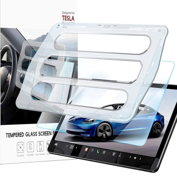 Corefyco Tempered Glass Screen Protector for Tesla Model 3/Y - Picture 5 of 11